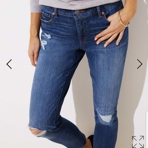 Loft Modern Destructed Skinny Jeans
